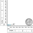 thumbnail image 2 of Gem Stone King Platinum Swiss Blue Topaz Stud Earrings for Women Men (0.71 Cttw, Gemstone November Birthstone, Round 4MM), 2 of 6