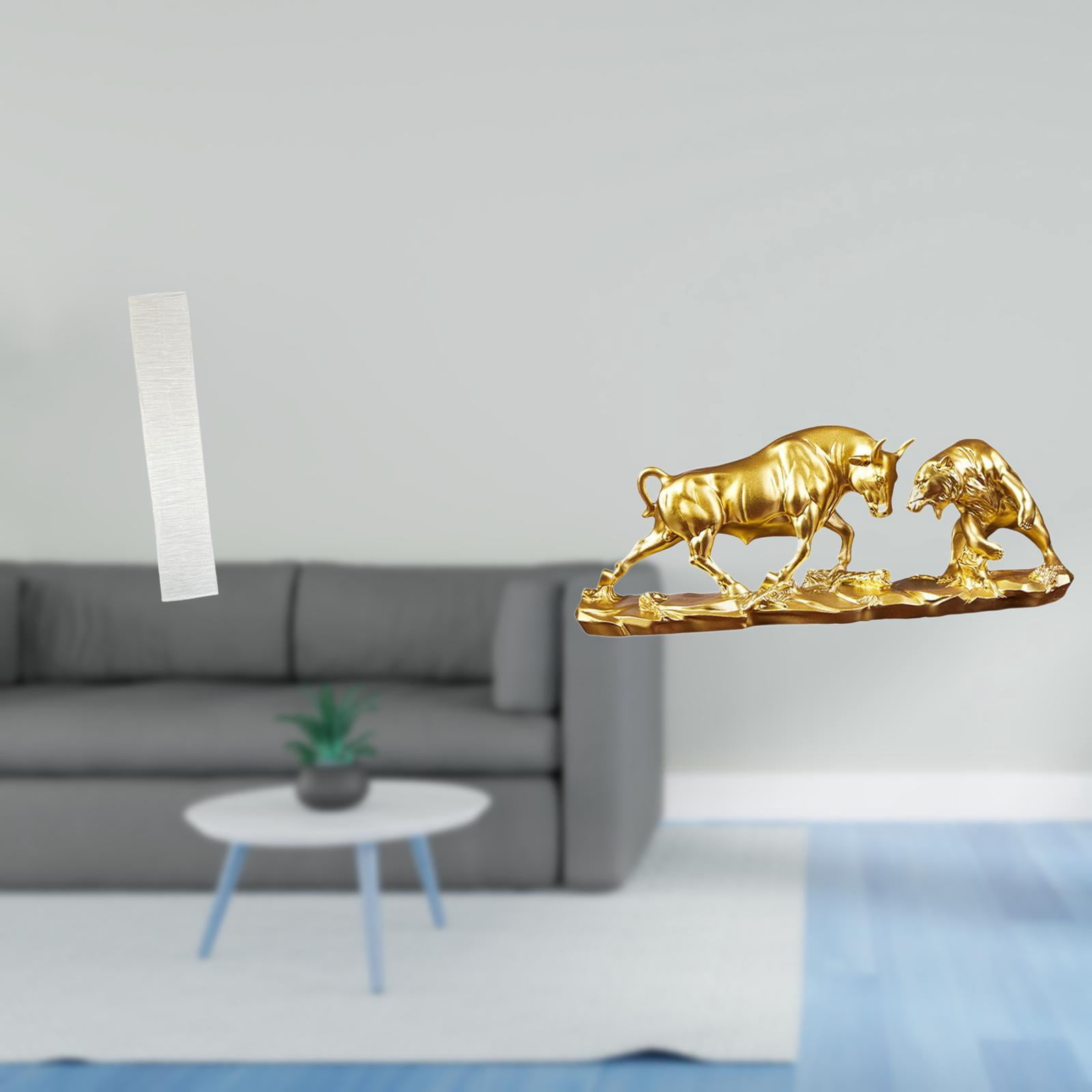 Floor Lamp Shade Bull Sculpture Bear Figurine Paper Material for Living Room Desk Office Decoration