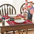 thumbnail image 7 of Sm:)e Firework 4th of July Placemats Set of 4,12 x 18 Inch, Durable and Easy Cleaning Perfect for Independence Day Celebration and Family Gathering,Red, 7 of 7