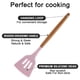 thumbnail image 3 of Utensilios de cocina del silicón de la cocina, sistema del utensilio de cocina de 2 piezas, utensilios de cocina de madera fáciles de limpiar, 3 of 5