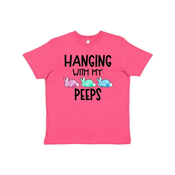 Inktastic Easter Hanging with My Peeps Pastel Bunnies Youth T-Shirt
