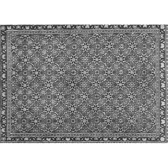 Ahgly Company Indoor Rectangle Abstract Gray Contemporary Area Rugs, 2' x 5'