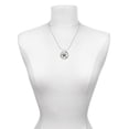 thumbnail image 3 of Delight Jewelry Two-tone Butterfly with Hearts Gymnastics Mom Ring Charm Necklace, 18", 3 of 4