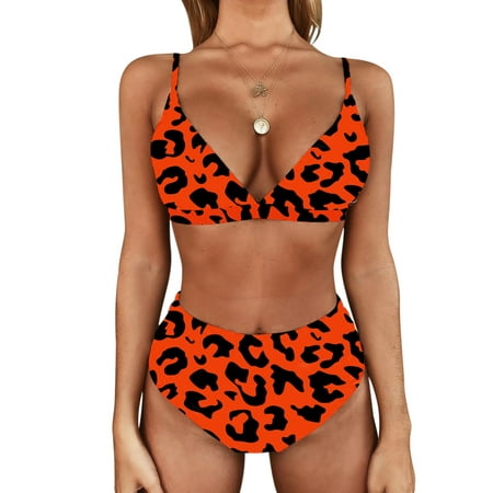 Swimsuit Women Sexy Bikini Snake Leopard Zebra Print Swimwear Push-Up Padded Split 2 Piece Suit