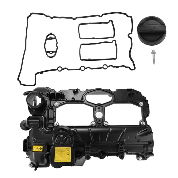 Unique Bargains Camshaft Engine Valve Cover Kit with Gasket Bolts and Oil Cap NO.11127588412 for BMW 328i 528i 2012-2016