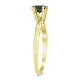 thumbnail image 2 of 1/2 Carat Round Black Diamond Solitaire Ring in 14K Yellow Gold, 2 of 5