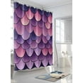 thumbnail image 3 of Shower Curtains Ombre Pink Texture Bath Curtain Abstract Wave Waterproof Bathroom Shower Curtain Set with Hooks Decoration 36 x 72 Inches, 3 of 7