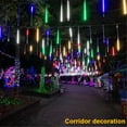 thumbnail image 3 of Xihbxyly Luces Led de Lluvia para Ducha, Efecto Romántico de Nevada, Luces Led Multicolor, Decoración de Jardín Exterior, Ideal para Bodas y Fiestas Navideñas, Tubos de 30 Cm, Juego de 8 Piezas, Resi, 3 of 7