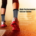 thumbnail image 5 of Ultrafun 5 Pairs Men’s Soccer Socks Grip Socks Soccer Cushined Non Slip Grip Sports Football Basketball Socks (White), 5 of 7