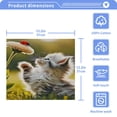 thumbnail image 5 of BZSMCE Towel Cotton Face Towel Soft Hand Towels Fashion Kitten and Ladybug Pattern, 5 of 9