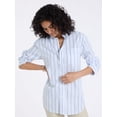 thumbnail image 5 of U.S. Polo Assn. Women's Relaxed Long Sleeve Stripe Button Down Shirt, Sizes XS-XL, 5 of 5