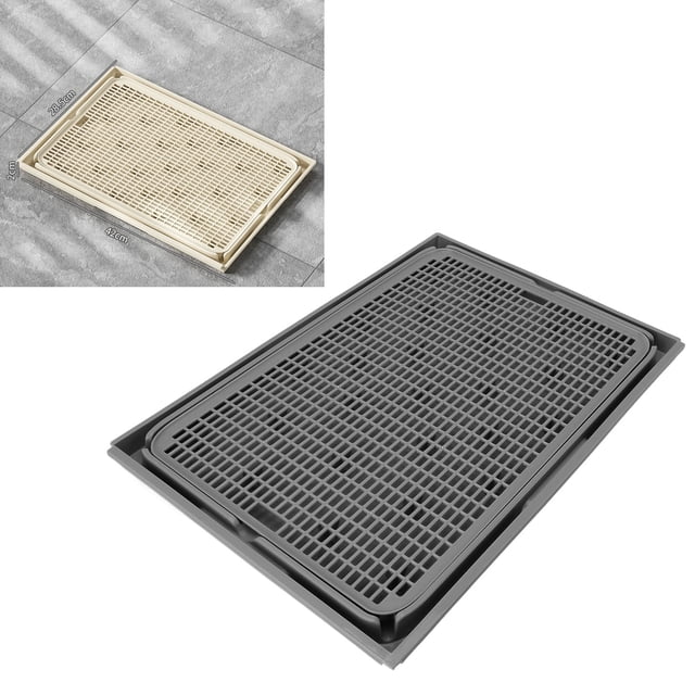Cat Litter Mat, Practical Plastic Double Layer Washable Mat Cat Litter Catcher Mat Multifunctional Spacious Design Cat Litter Mat with Anti Slip Bottom for Home