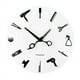 thumbnail image 1 of Reloj de pared con herramientas para peluqueros y estilistas, moderno, de cuarzo 3D, sin tictac, para salón de belleza, para decoración del hogar, regalo, 1 of 4