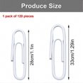 thumbnail image 3 of 120 Pcs Colorful Paper Clips Letter Clips Decorative Paper Clips Plastic Clips Marking Clips Office Clips for School Yellow, 3 of 3