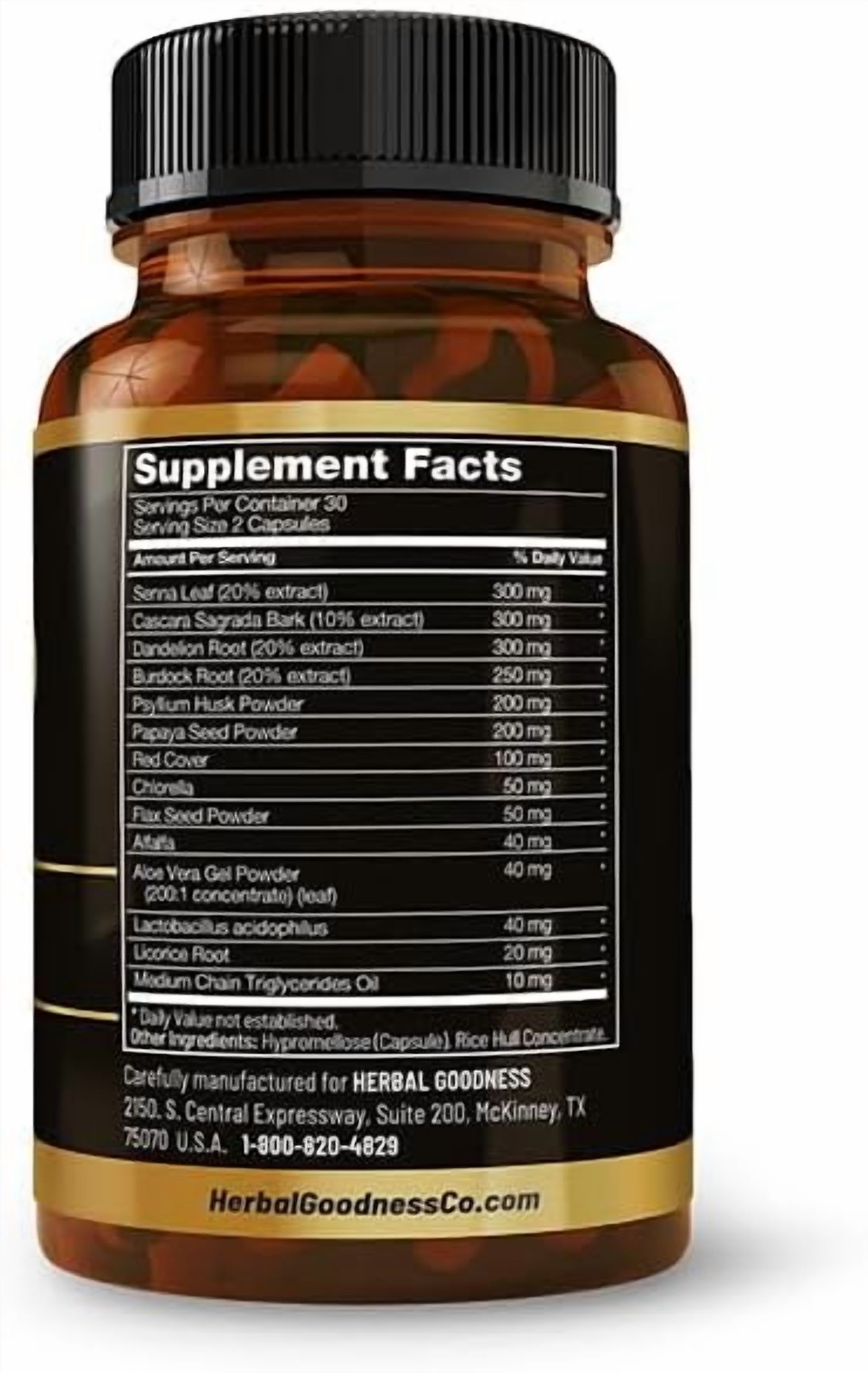 15 Day Detox Capsules 60ct - Detox Cleanse Probiotics for Women and Men, Gut & Colon Cleanser Supplement, Senna leaf - Herbal Goodness