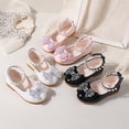 thumbnail image 7 of Qopobobo Flower Girl Dress Toddler Flats Girl Glitter Dress Shoes Little Girl Ballet Flats Bow Wedding Party White,12, 7 of 7