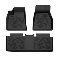 Unique Black TPE All Weather Protection Car Mats Floor Mats 1st and 2nd Row Fit for 2015-2020 Tesla Model S