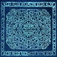 thumbnail image 1 of Ahgly Company Indoor Square Oriental Light Blue Industrial Area Rugs, 4' Square, 1 of 4
