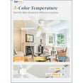 thumbnail image 5 of Zardon 46-Inch Ceiling Fan with Light and Remote Control, 6-Speed, Flush Mount for Indoor Use-White, 5 of 10