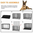 thumbnail image 6 of Boldbone 48/38 inch Heavy Duty Indestructible Dog Crate Cage Kennel for Large Dogs, High Anxiety Dog Crate with Removable Crate Trays, Wheels and Double Door, Extra Large XL XXL Escape Proof Dog Crate, 6 of 6