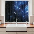 thumbnail image 2 of Ambesonne Constellation Kitchen Curtains, Space Star Nebula, 55"x39", Blue Black White, 2 of 3