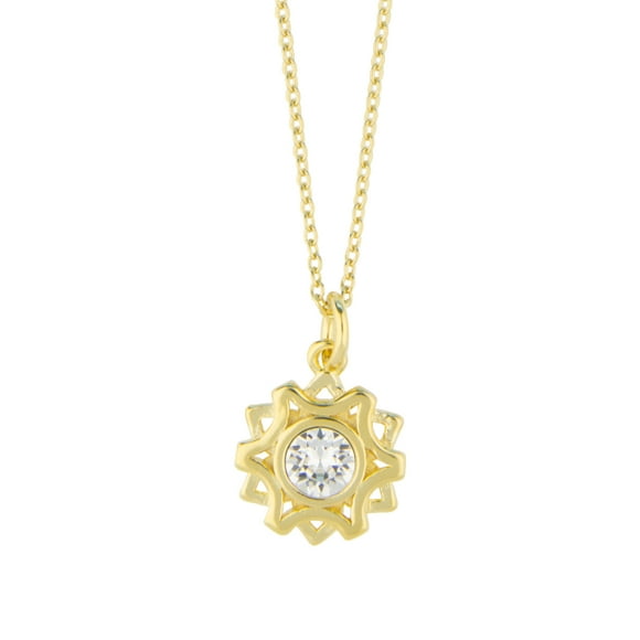 Collar para Mujer con Cristal Fino Swarovski Solei– Bañado en Oro 14k- Collar Elegante y Brillante-Collares de Mujer de Moda- Joyería para Mujer de Moda- Regalo especial Ortiz Espinosa Temporada