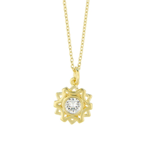 Collar para Mujer con Cristal Fino Swarovski Solei– Bañado en Oro 14k- Collar Elegante y Brillante-Collares de Mujer de Moda- Joyería para Mujer de Moda- Regalo especial Ortiz Espinosa Temporada