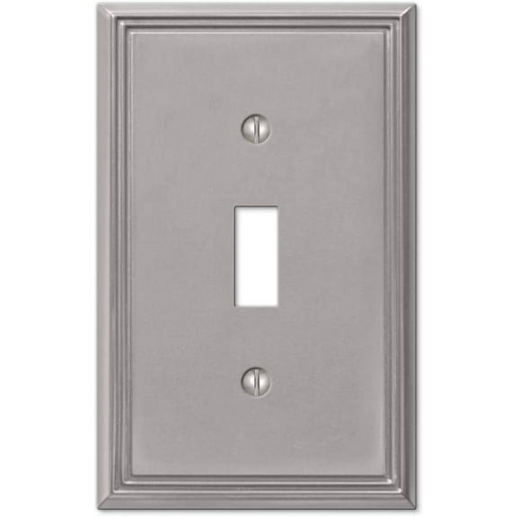 Amerelle 77TBN Moderne Wallplate 1 Toggle Cast Metal Brushed Nickel 1-Pack