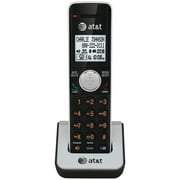 Angle View: AT&T CL80111 DECT 6.0 Cordless Accessory Handset Phone, Black/Silver, 1 Accessory Handset