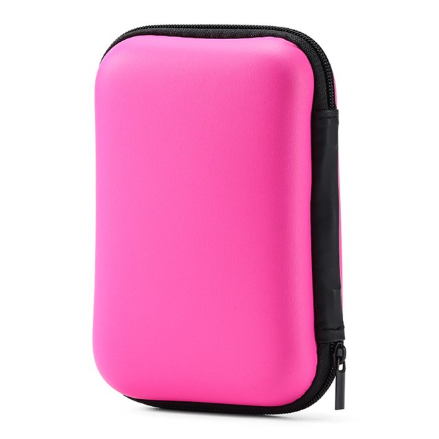 7 colors available 2.5 Inch HDD Box Bag Case Portable Hard Drive Bag Headset Bag Multi-Function Mobile Power Pack Portable Case rose