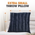 thumbnail image 5 of Cheer Collection Set of 2 Faux Fur Throw Pillows 16" x 16" - Blue, 5 of 5
