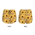 thumbnail image 3 of Daiia Abstract Leopard Print Sunflower Pattern Women's 2 in 1 Running Shorts - Lightweight Athletic Workout Gym Yoga Shorts Liner with Phone Pockets-Medium, 3 of 7