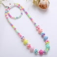 thumbnail image 3 of Collar de colores caramelo, joyería infantil, collar de cuentas, pulsera, conjunto de dos piezas de accesorios., 3 of 6