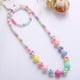 thumbnail image 1 of Collar de colores caramelo, joyería infantil, collar de cuentas, pulsera, conjunto de dos piezas de accesorios., 1 of 5