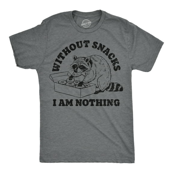 Mens Funny T Shirts Without Snacks I Am Nothing Sarcastic Graphic Novelty Tee for Men Graphic Tees