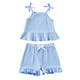 thumbnail image 1 of Odeerbi 0-2 Años Niñas Conjuntos de Verano Camisola de Algodón Con Volantes Pantalones Cortos Conjunto de Dos Piezas Sin Mangas, 1 of 8