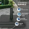 thumbnail image 3 of 40 lb Umbrella Base for Patio Table – Heavy Duty Weighted Base with 4" Stem, Fits 1"-1.5" Poles, Black Outdoor Use, 3 of 5
