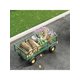 thumbnail image 1 of 900-lbs heavy-duty garden cart con removable mesh sides steel utility wagon con adjustable handles y 10-pulgada pneumatic tires para outdoor lawn camping y farm yard use, 1 of 4