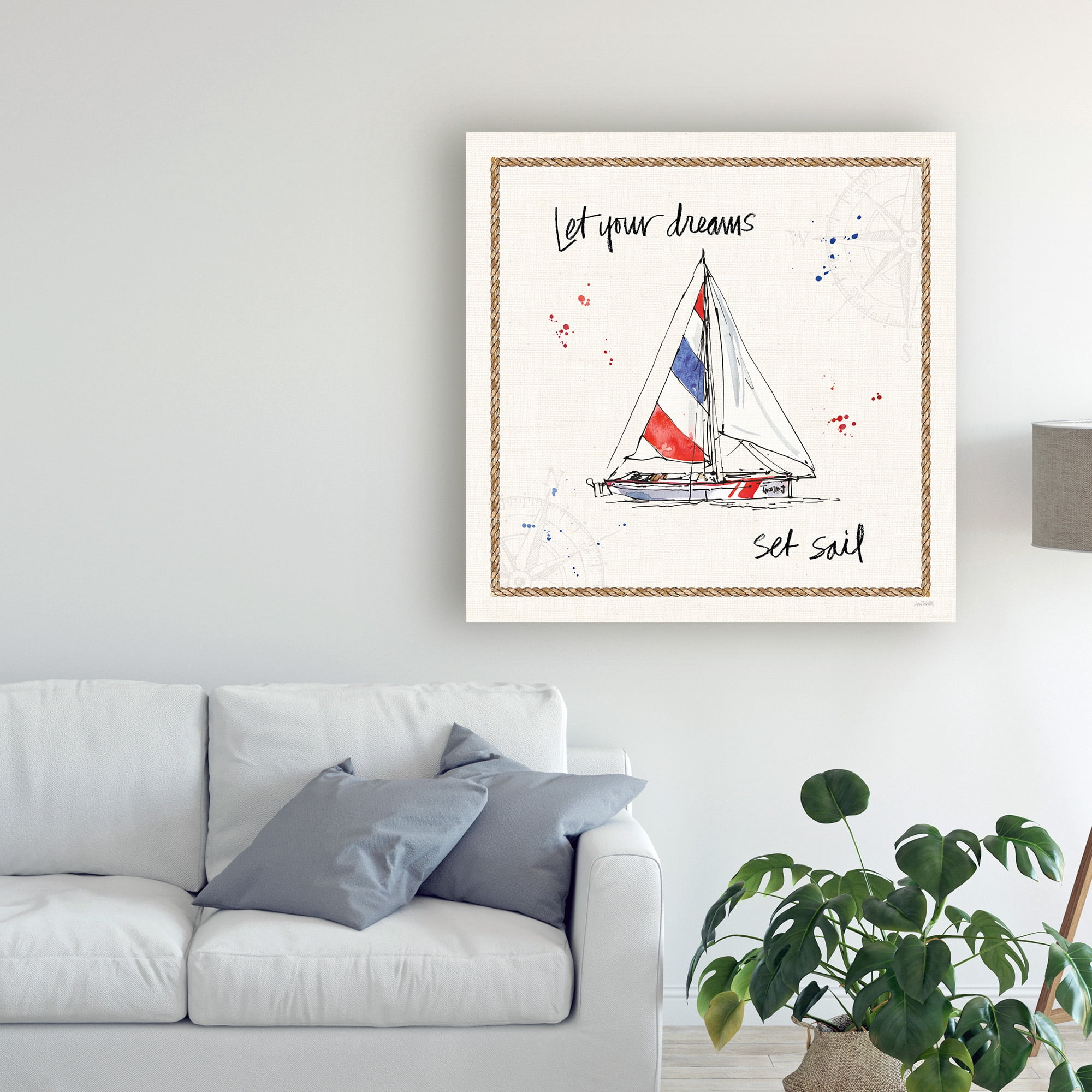 Trademark Fine Art 'Coastal Buoys III' Canvas Art by Anne Tavoletti