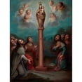 thumbnail image 2 of Nicolás Enríquez 12x14 Gold Ornate Wood Frame and Double Matted Museum Art Print Titled - The Apparition of the Virgin of El Pilar to St. James (1773), 2 of 4