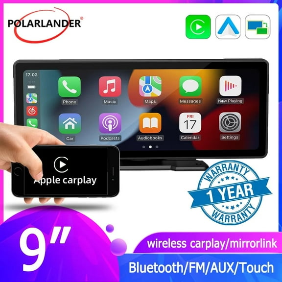 Car Multimedia Player With Rear View Camera IPS Touch Screen Wireless Carplay Android Auto Bluetooth 9'' Portable Car MP5 Stereo Car Stereo Audio
