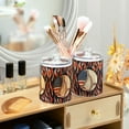 thumbnail image 3 of Yayeee 2 Pack Qtip Holder Bathroom Cotton Swab Canister with Lid Clear Dispenser Set, Baseball Pattern, 3 of 6