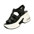 thumbnail image 3 of KEVCHE Womens Wedge Heel Closed Toe Hollow Cushion Platform Sandals with Velcro, Breathable Hollow Out Wedge Sandals, Adjustable Walking Shoes for Women, 3 of 5