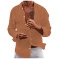 thumbnail image 3 of Polo Shirts for Men Trendy Casual Tees Men Long Sleeve Workout Purse Sleepers Mens Spandex Long Sleeve Shirt Thick Turtleneck T Shirts Loose Short Workout Top Extra Tops Orange 2XL, 3 of 5