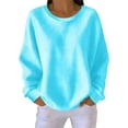 thumbnail image 5 of Yxbdin Comfortable Waffle Fall Clothes for Women Plus Size Long Sleeve Shirts Casual Crew Neck Tshirts Suitable Fashion Clothing Daily Wear, 5 of 7