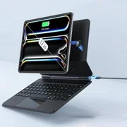 Magic Keyboard Case for iPad Pro 13 inch M4 2024, Auto-Connect, Smart Folio Cover, No Battery Required, Multi-Touch Trackpad, Backlit Keyboard, Support iPad Charging via Keyboard