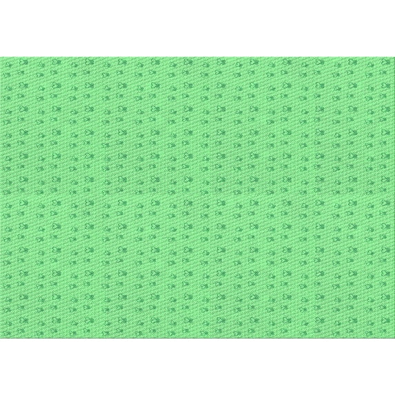 Ahgly Company Machine Washable Indoor Rectangle Transitional Jade Green Area Rugs, 7' x 9'