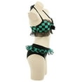 thumbnail image 5 of Women Halter Plaid Ruffled Two-Piece Bikini Set Anime Swimsuit Beach Lace Up Bathing Suit Beach Swimming Outfit, 5 of 7