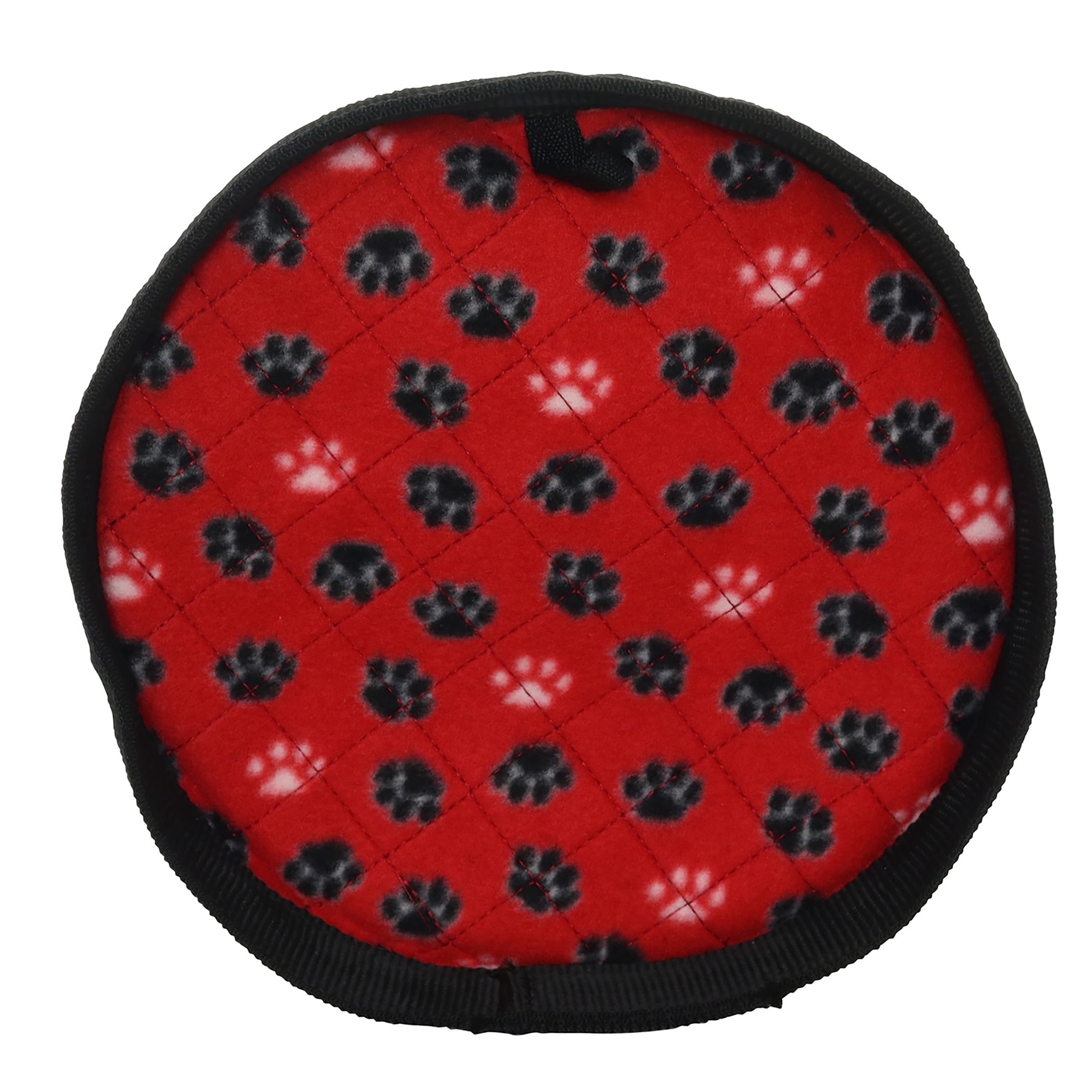Tuffy Ultimate Flyer Red Paw Durable Plush Squeaky Dog Toy