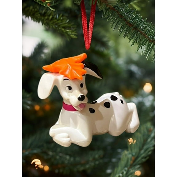 ORNAMENT 101 Dalmatians Orange Fall Leaf Head Christmas Disney Figurine